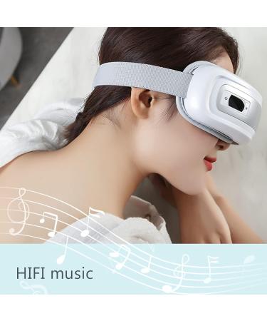 Eye Massage Device with Heat & Vibration - Foldable Bluetooth Eye Mask for Dark Circles & Dry Eyes Therapy - Buy Online on SooperMarket.com