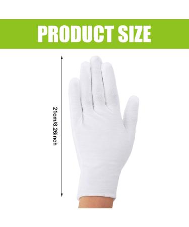 36Pcs White Gloves 18 Pairs Soft Cotton Gloves Large Size Stitched White Gloves for Dry Hand Moisturizing Cosmetic Hand Spa and Coin Jewelry Silver Inspection - Buy Online on SooperMarket.com