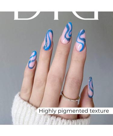 Didier Lab - Premium UV Gel Nail Polish - Brillant No. 19 - Gel Nail Varnish - Nail Art - Long-Lasting High Gloss Wear - Blue Gel Nail Polish - Gel Nails - Glitter Gel Nail Polish - Rich Pigment - Buy Online on SooperMarket.com