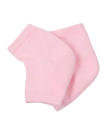 Minkissy 3st heel socks Support of the heels cuff socks for heels repair silicone socks for dry feet cracked heel gel sock spa man moisturizing pink
