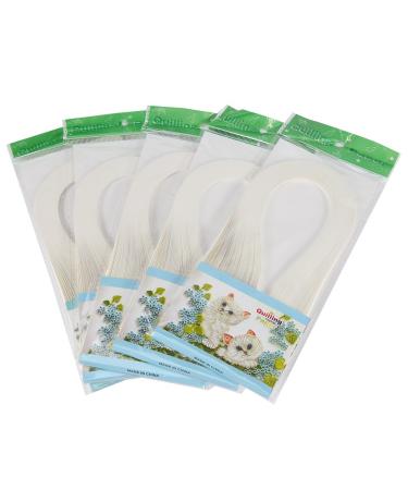 Quilling Paper Strips  600 Strips Pure Colors 3x39cm Quilling Paper Set DIY Origami Hand Craft Paper(ivory white)