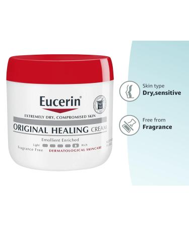 Eucerin Original Healing Cream - Fragrance Free Lotion for Extremely Dry Skin - 16 oz Jar | International Shipping Available - Buy Online on SooperMarket.com