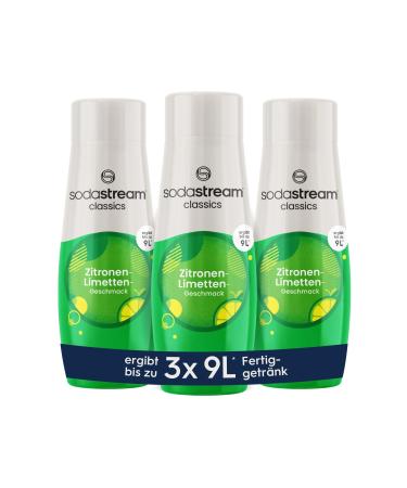 SodaStream syrup 3x lemon-lime 1x bottle makes 9 liters of ready-to-drink beverage prepared in seconds and always fresh 3x 440 ml