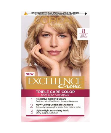 Set 3 EXCELLENCE 8 Light Blonde Hair Color And Color