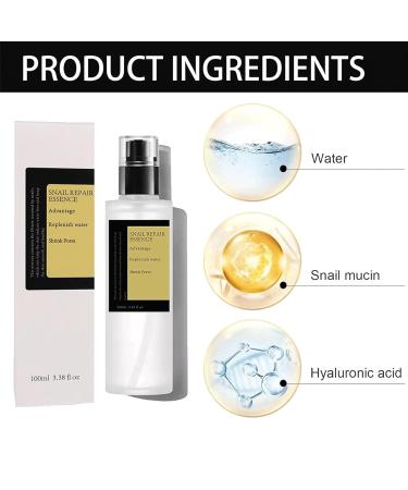 Buy Snail Mucin Essence Set - 3pcs Skincare Serum Moisturizer & Eye Cream for Firming & Elasticity - Buy Online on SooperMarket.com