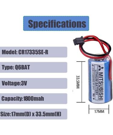 Buy CR17335SE-R Q6BAT 1800mAh 3V Li-ion Battery - Pack of 25 | Non-Rechargeable | Fast International Shipping - Buy Online on SooperMarket.com