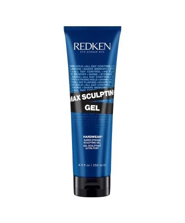 Redken Max Sculpting Gel | For All Hair Types | Provides Body & High Shine Finish | Long-Lasting Shape Styling | Flake-Free Control & Added Thickness | Maximum Hold | 8.8 Oz