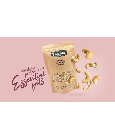 Organic Cashew Nuts - Source of Protein High Fibre Raw Vegan GMO-Free Certified Organic - No Additives or Preservatives - Nutritious and Delicious - Thames Organic 500g Cashews 500g - Buy Online on SooperMarket.com