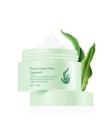 Moist Cream Mask Seaweed Seaweed Anti-Aging Face Mask Reduces Wrinkles Lifting effect Deeply Moisturizing Nourishing Natural Minerals and Clay Skin Cleansing Suitable for All Skin Types