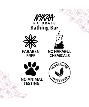 Nykaa Naturals Energizing Bathing Soap - Relaxing Rose & Geranium Bar Soap for Tightening Skin & pH Balance - 3.5 oz - International Shipping Available - Buy Online on SooperMarket.com