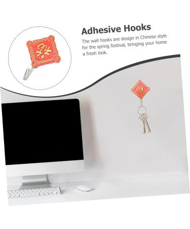 OFFSCH 2pcs Hook up Wall Mounted Clothes Mounted Hanger Hook Metal Towel Hooks Wall-Mounted 8x6cm Assorted Color - Buy Online on SooperMarket.com