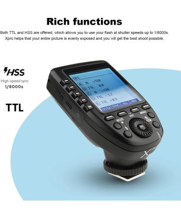 Godox XPro-C E-TTL 2.4G Wireless Flash Trigger for Canon Cameras | High-Speed Sync, 1/8000s | 11 Functions, 16 Groups, 32 Channels - Buy Online on SooperMarket.com
