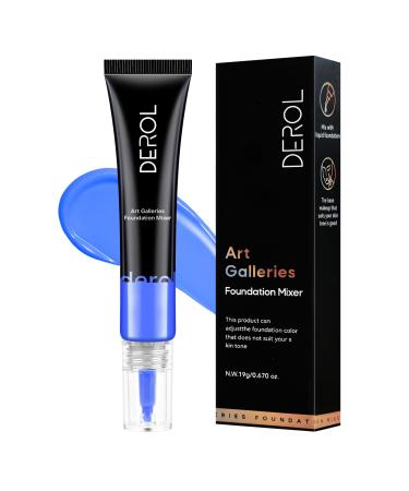 FREEORR Blue Foundation Mixing Pigment  Blue Foundation Shade Adjuster Foundation Color Corrector Delicate and Smooth  Easy to Blend Warm to Cold 02Sea Tide Pack of 1  0.67oz