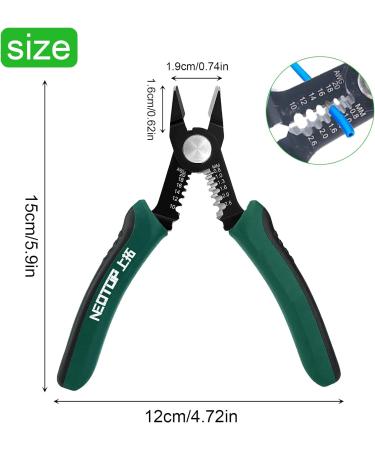 Jetisva Precision Wire Strippers Electrical Side Wire Cutters Heavy Duty Small Cable Cutters Flush Cutting Pliers Cable Snips with Anti-Slip Handle and Spring for 10-20 AWG Stranded Copper Craft - Buy Online on SooperMarket.com
