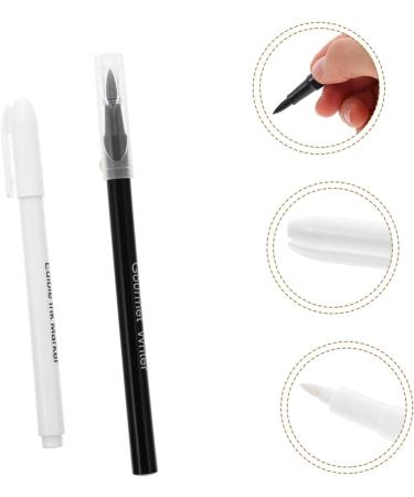 IMIKEYA 2pcs Can Be Food Coloring Pen Baking Pencil Edible Food Markers Black Pens Red Pencils Marking Pen White Edible Marker Coloured Icing Pens Cookie Biscuit Plastic Bicuspid 16.6X1X1CM Black White - Buy Online on SooperMarket.com