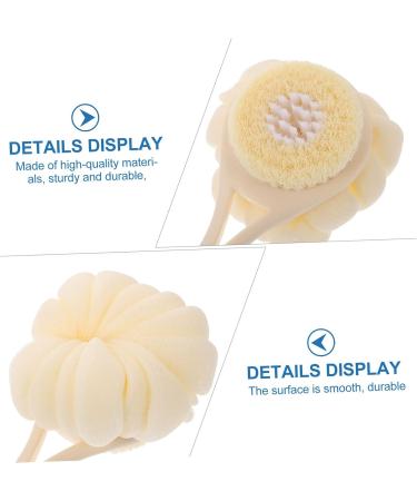 FRCOLOR Bath Brush Loofah Sponge | Exfoliating Shower Scrubber for Back | Bathroom Accessory 37.5x11x7.5 - Buy Online on SooperMarket.com