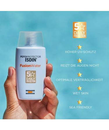 ISDIN Fusion Water LSF 50 | Ultra-Light Daily Sunscreen for Face | 50ml + Hydrating Creams 100ml | International Shipping - Buy Online on SooperMarket.com