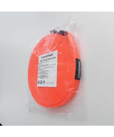 Looxmeer Rubberized Tow Lines for Dogs - 3m/5m/7m/10m/15m/20m/30m Leash | Durable Neon Orange Leash for Small & Medium-Sized Dogs - Buy Online on SooperMarket.com