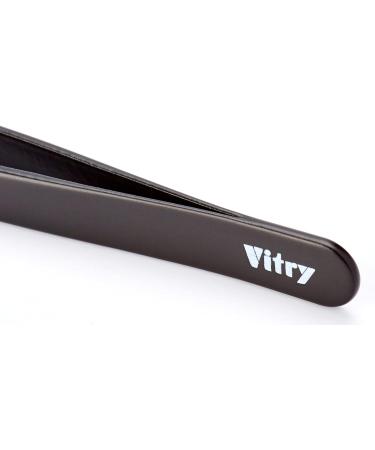 Buy Vitry Coloured Tweezers with Slanted Tips - 1 Piece Black | International Shipping Available - Buy Online on SooperMarket.com