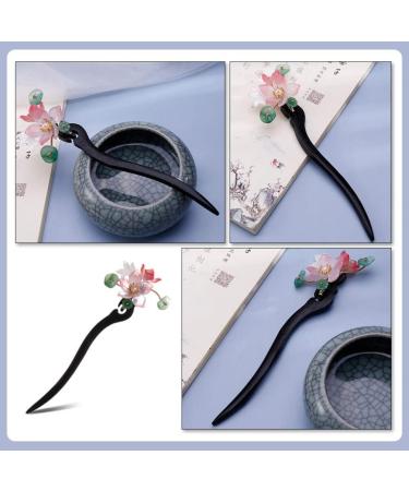 minkissy Hair Stick Wood Chinese Hair Chopsticks Vintage Flower Hairpin Chignon Pin Hair Accessories for Women Lady - Buy Online on SooperMarket.com