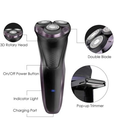 GeRRiT Electric Razor for Men - Waterproof Rotary Shaver Wet & Dry Use USB Rechargeable with Pop-Up Trimmer - Buy Online on SooperMarket.com