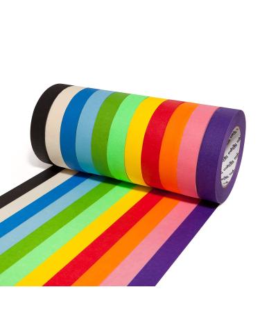 Craftzilla Colored Masking Tape  11 Extra Large Rolls  1 815 Feet x 1 Inch of Colorful Craft Tape  Vibrant Rainbow Color Teacher Tape  Great for Art  Lab  Labeling & Classroom Decorations - Buy Online on SooperMarket.com