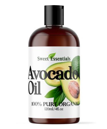 Organic Cold-Pressed Avocado Oil - 4oz - Imported 100% Pure NON-GMO Golden In Color