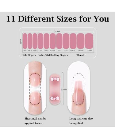 20Pcs Nail Wrap Semi Cured Gel Nails Strip Full Wraps Gel Nail Stickers Self-Adhesive Gel Nail Wrap Stickers Decals - UV/LED Lamp Required Blush Gradient - Buy Online on SooperMarket.com