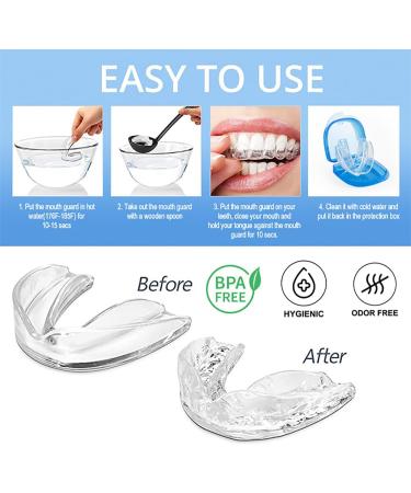 Mouth Guard for Teeth Grinding and Clenching Pack of 8 with 2 Sizes Moldable Anti Grinding Teeth Protectors for Sleep Sport - Buy Online on SooperMarket.com