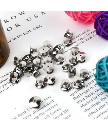 30 Pieces Metal Locking Pin Backs - No Tool Required - Silver Lapel Pin Clasps for Disney & Badge Pins - Buy Online on SooperMarket.com