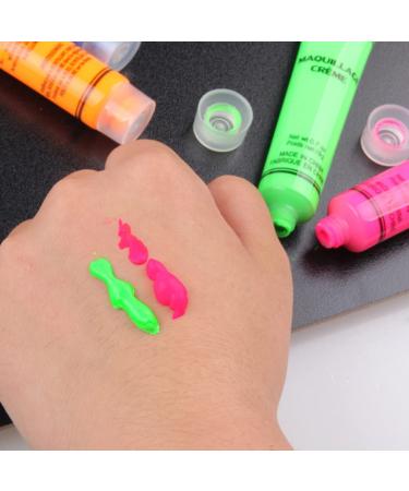 Glow-in-the-Dark Halloween Makeup Set - UV Blacklight Face & Body Paint (6 Tubes) for Festival Fun - Buy Online on SooperMarket.com