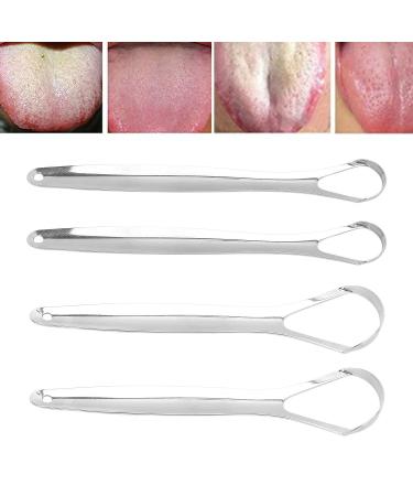 Stainless Steel Adult Tongue Scraper Set - Portable Reusable Fresh Breath Cleaner (2pcs, S) - Buy Online on SooperMarket.com
