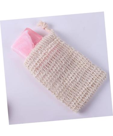 BELLIFFY 6pcs Soap Bag Bar Soap Exfoliating Soap Saver Soap Accessory Bubble Net Soap Net Cotton Linen Beige - Buy Online on SooperMarket.com