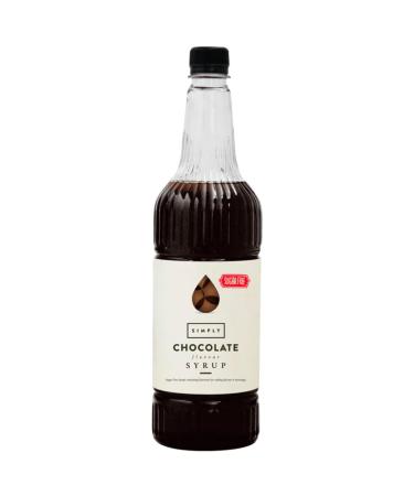 Simply Sugar Free Chocolate Syrup Low Calorie Vegan & Nut Free Flavoured Syrup for Coffee Cocktails & Baking (1 Litre)