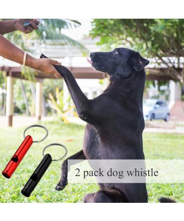 nuoshen 2 Pcs Dog Whistle Black Red Dog Training Whistle Dog Whistles for Recall and Pet Behavior Control - Buy Online on SooperMarket.com