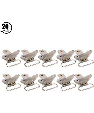 20pcs Metal Pacifier Clips & Straps - Durable Baby Snap Holders for Crafts & Decorations | International Shipping - Buy Online on SooperMarket.com