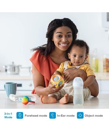 BLACK+DECKER 3-in-1 Infrared Thermometer | Fever Alarm, Forehead/Ear/Object Modes | Fast Response Time, Auto Shutdown | Mute Function for Babies (BDXTMB100) - Buy Online on SooperMarket.com