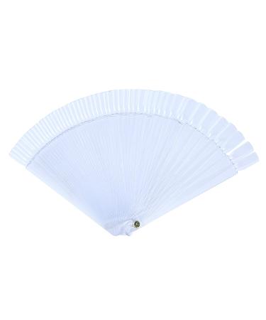 Adecco LLC 50 PCS Transparent Nail Swatches Sticks, Fan-shaped Nail Art Tips, Nail Polish Display Board Practice Sticks with Metal Screw Holder 50 Pack