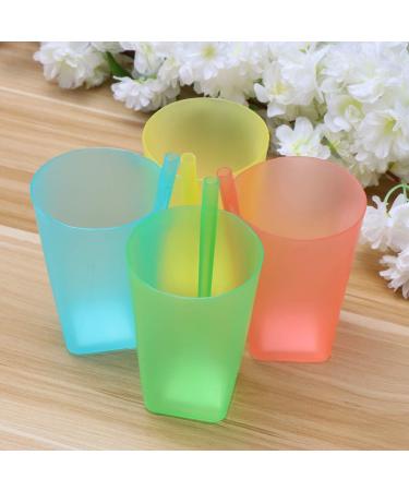 EXCEART 4PC Colorful Sip Cups for Kids with Built-in Straw | BPA-Free - Buy Online on SooperMarket.com