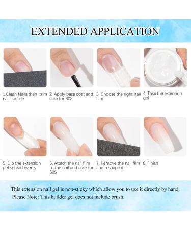 MIZHSE White Non-Stick Builder Gel for DIY Nail Extensions - Lamp Cure Required - Buy Online on SooperMarket.com