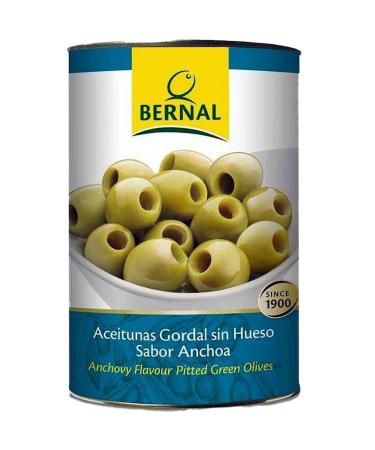 Pitted Green Gordal OLIVES ANCHOVY Flavour ED QUEEN Spanish Olives 4 2KG
