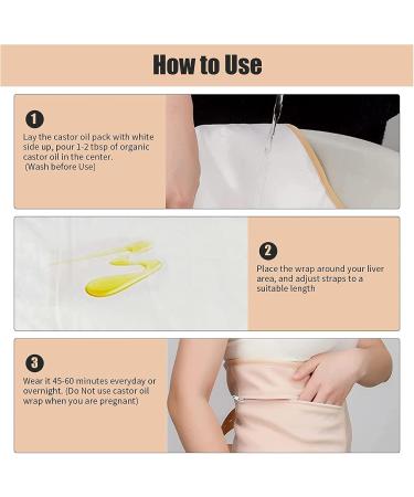 Castor Oil Pack - Reusable Wrap for Neck & Waist | Adjustable Size | Natural Pain Relief - Buy Online on SooperMarket.com