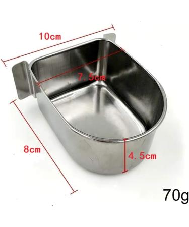 LOVIVER Stainless Steel Bird Feeding & Water Bowl for Parrots Cockatiels Budgies - Hanging Bowl (1pc) - Buy Online on SooperMarket.com