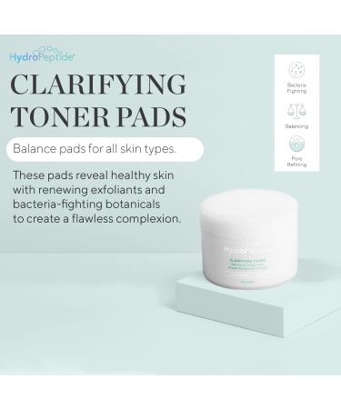 HydroPeptide Clarifying Toner Balance Control Pads - 60 Pads | Skin Balancing Formula - Buy Online on SooperMarket.com