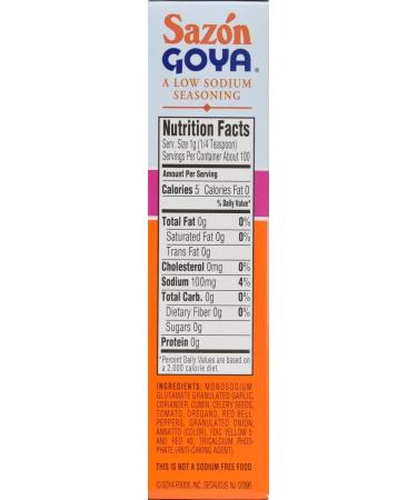 Sazon Goya Saz n Low Sodium Seasoning - No Salt Added - 3.52 Oz (20 Packets) - Flavor Explosion Without the Sodium! Authentic Latin American Flavors in Every Box - Spanish Seasons - Econo Pak + Bonus PaLiSoL CREATiONS Sticker! Perfect for Cooking with Le - Buy Online on SooperMarket.com