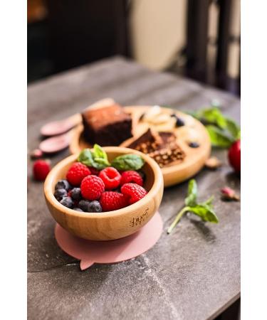 ShipShape Bamboo Baby Weaning Set | Suction Plates & Bowls, Spoons, Bib | Free eBook | Toddler Feeding Set in Turkish Rose - Buy Online on SooperMarket.com
