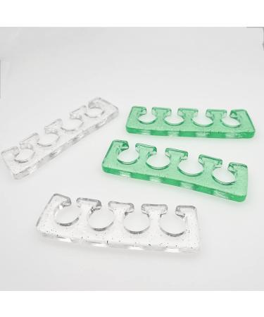 Gel Toe Separator 4PCS for Nail Varnish, Green & Translucent Toe Dividers/Spacers - Nail Art Pedicure Manicure Accessories - Buy Online on SooperMarket.com