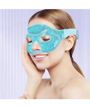 Cooling Eye Mask Gel Cold Eye Mask Reusable Hot Cold Therapy Gel Eye Mask Hot Cold Therapy Gel Eye Mask for Migraine Headache Dark Circles Dry/Swollen Eyes Sinus Pain (blue) - Buy Online on SooperMarket.com