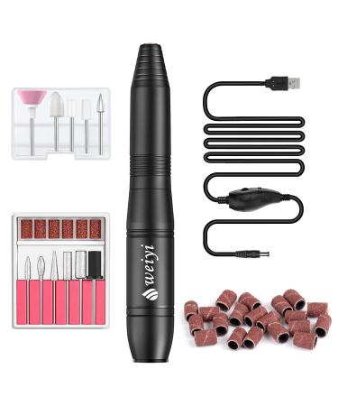 Weyi nail miller milling cutter for gel nails electric nail files for gel nails remove acrylic nails Kallus 20 000 PRM USB professionally adjustable speed 11 in 1 manicure pedicure set black