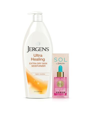 Jergens Ultra Healing Body Moisturizer and SOL Deeper by the Drop Self Tanning Serum 21 Oz Lotion 1 Oz Serum 21oz lotion + 1oz drops
